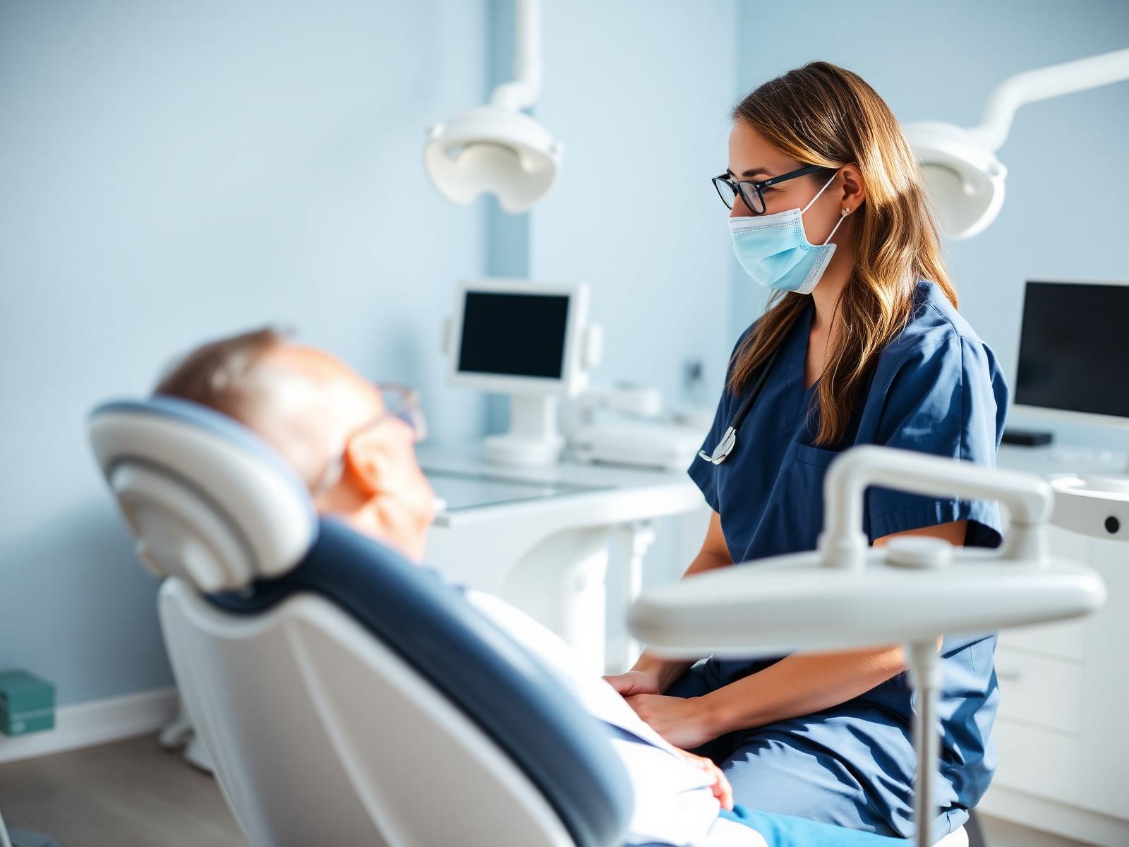 Patient discussing dental care with a dental professional serving Odessa, Texas